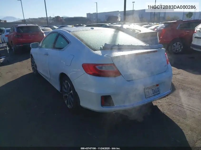 1HGCT2B83DA000286 2013 Honda Accord Ex-L V-6