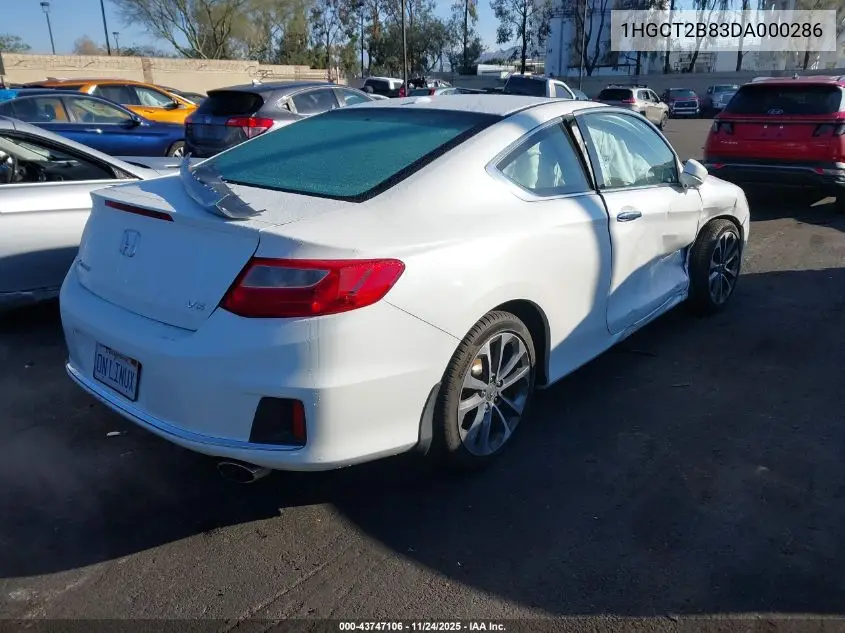 1HGCT2B83DA000286 2013 Honda Accord Ex-L V-6