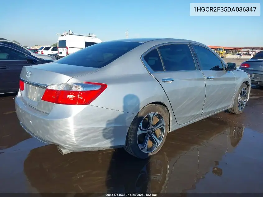 1HGCR2F35DA036347 2013 Honda Accord Lx