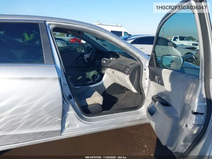1HGCR2F35DA036347 2013 Honda Accord Lx