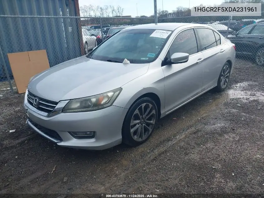 1HGCR2F5XDA231961 2013 Honda Accord Sport