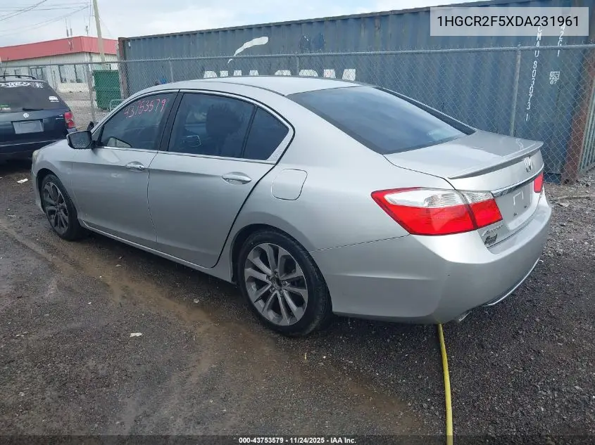 1HGCR2F5XDA231961 2013 Honda Accord Sport