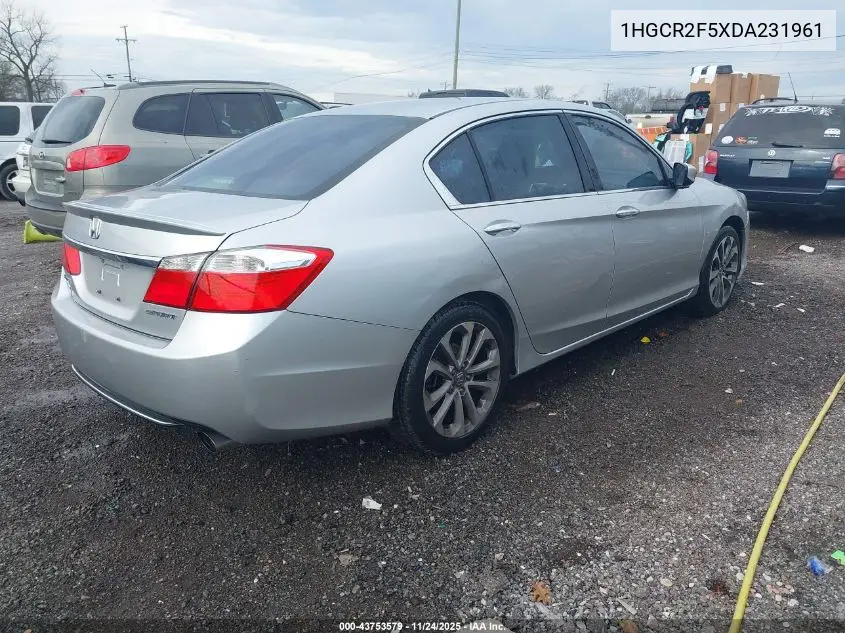 1HGCR2F5XDA231961 2013 Honda Accord Sport
