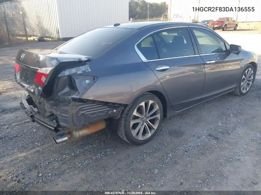 1HGCR2F83DA136555 2013 Honda Accord Sdn Ex-L