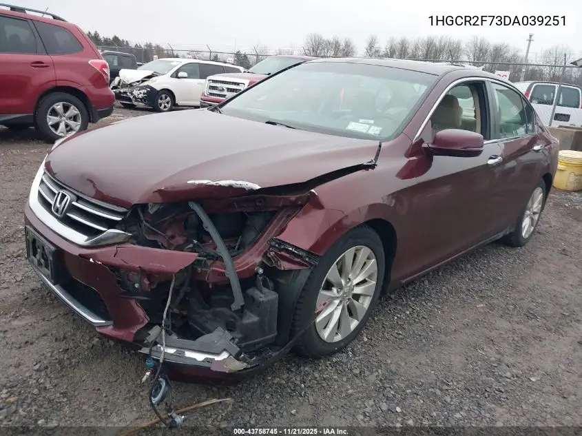1HGCR2F73DA039251 2013 Honda Accord Ex