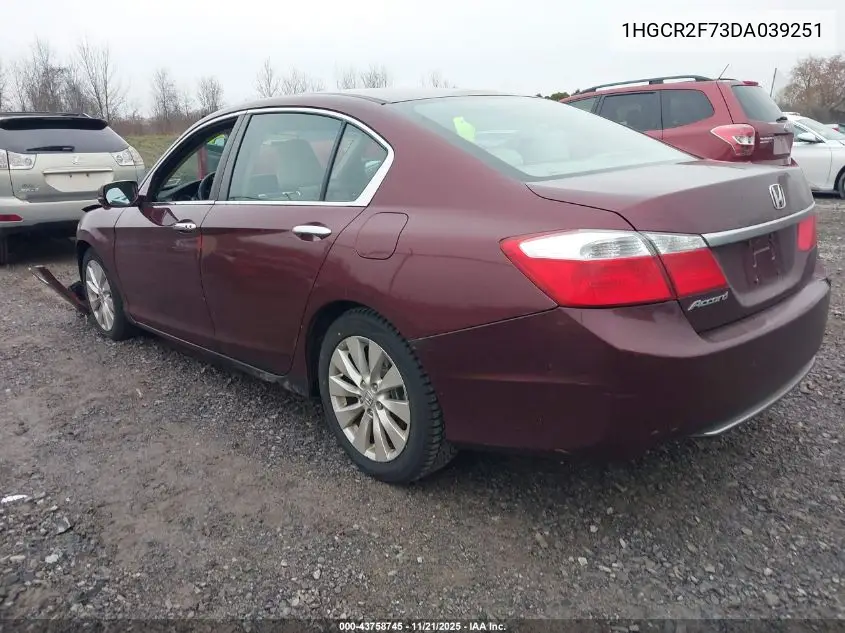1HGCR2F73DA039251 2013 Honda Accord Ex