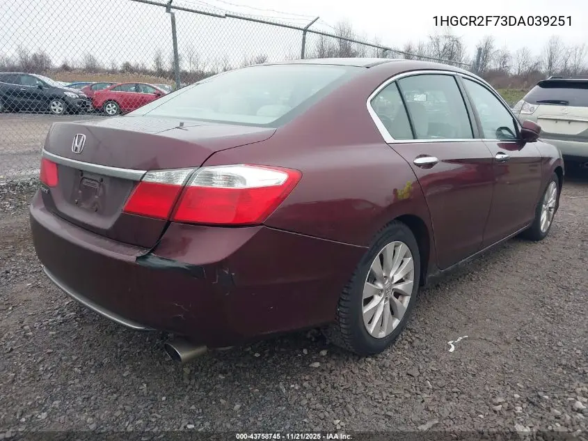 1HGCR2F73DA039251 2013 Honda Accord Ex