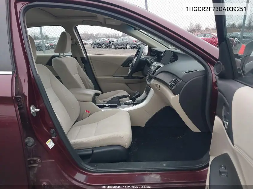 1HGCR2F73DA039251 2013 Honda Accord Ex