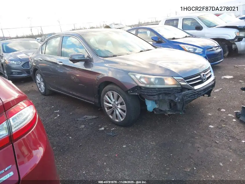 1HGCR2F87DA278021 2013 Honda Accord Sdn Ex-L