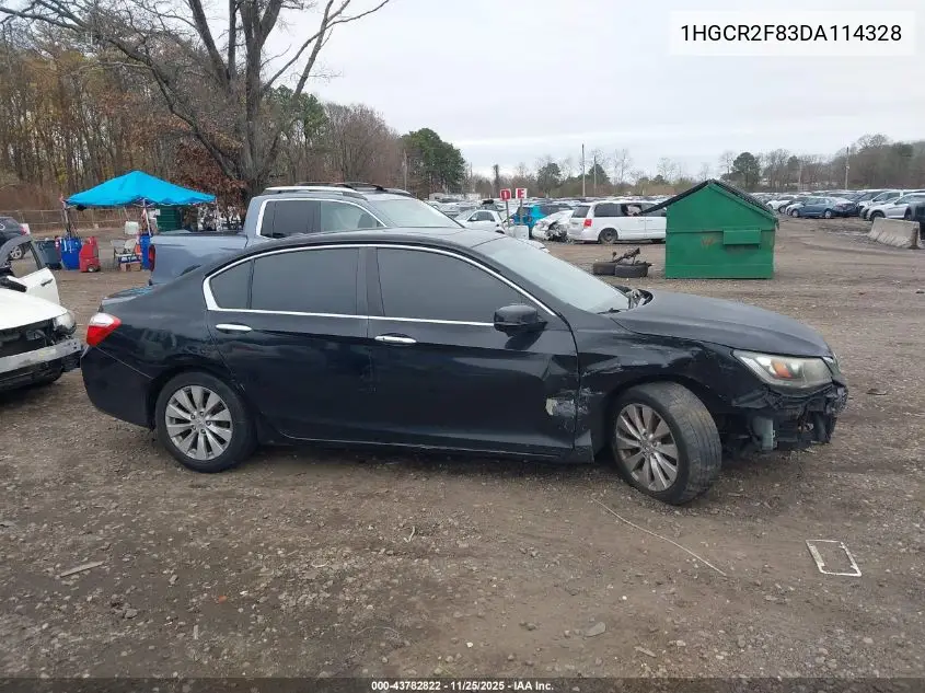 1HGCR2F83DA114328 2013 Honda Accord Sdn Ex-L