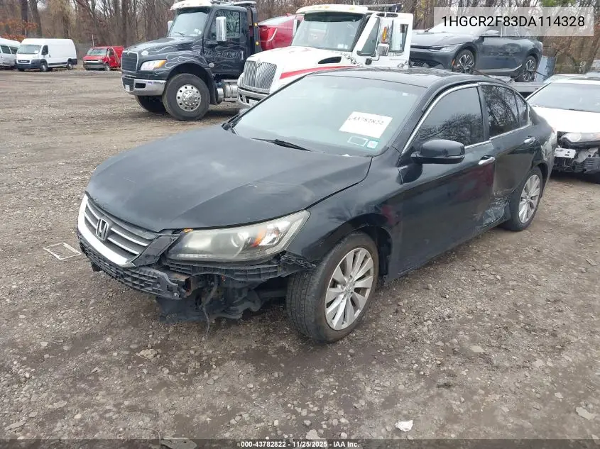 1HGCR2F83DA114328 2013 Honda Accord Sdn Ex-L