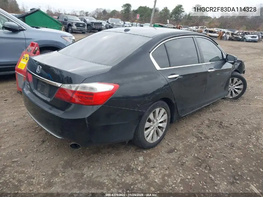 1HGCR2F83DA114328 2013 Honda Accord Sdn Ex-L
