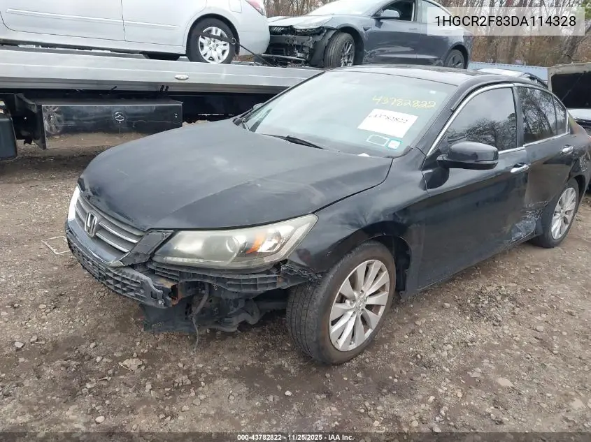 1HGCR2F83DA114328 2013 Honda Accord Sdn Ex-L