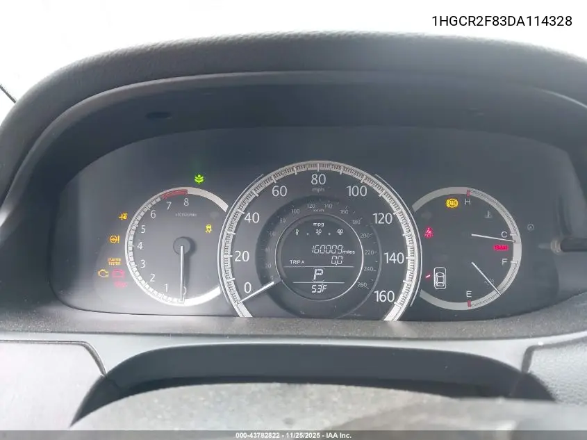 1HGCR2F83DA114328 2013 Honda Accord Sdn Ex-L