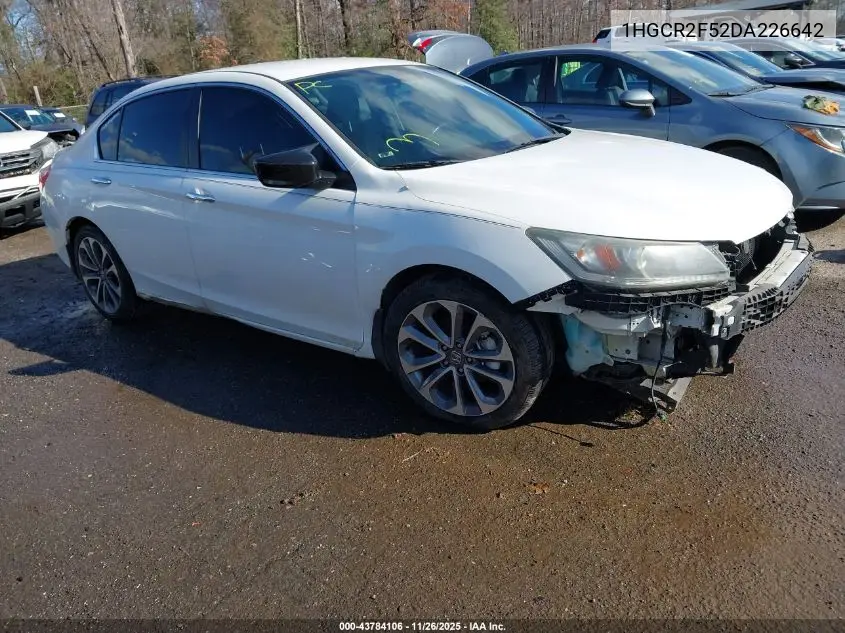 1HGCR2F52DA226642 2013 Honda Accord Sport