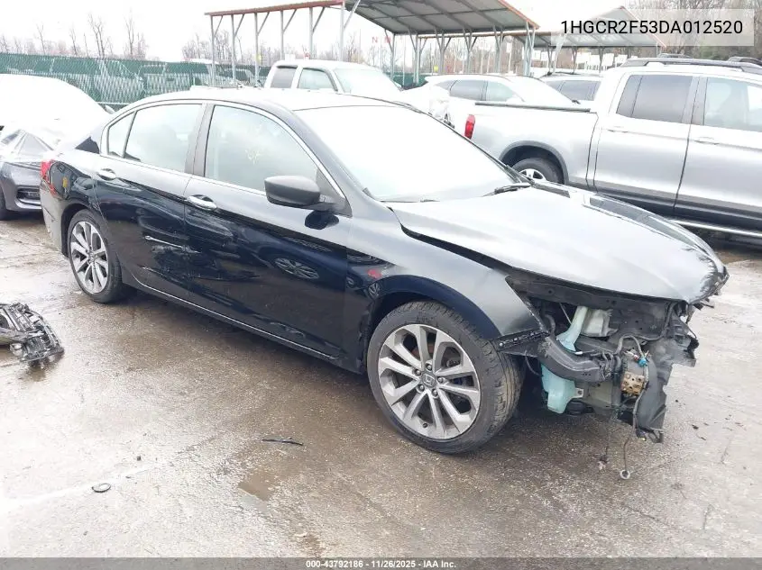 1HGCR2F53DA012520 2013 Honda Accord Sport