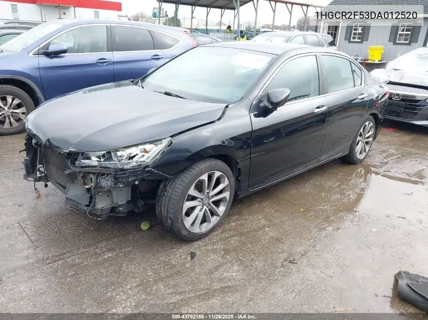 1HGCR2F53DA012520 2013 Honda Accord Sport
