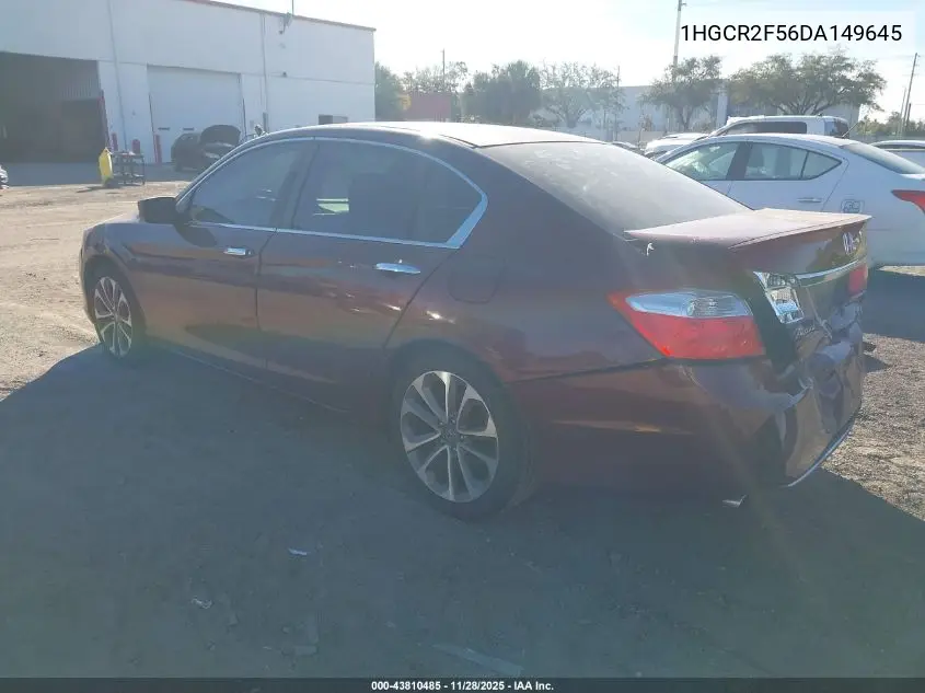 1HGCR2F56DA149645 2013 Honda Accord Sport