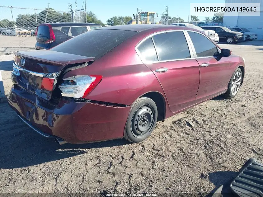 1HGCR2F56DA149645 2013 Honda Accord Sport