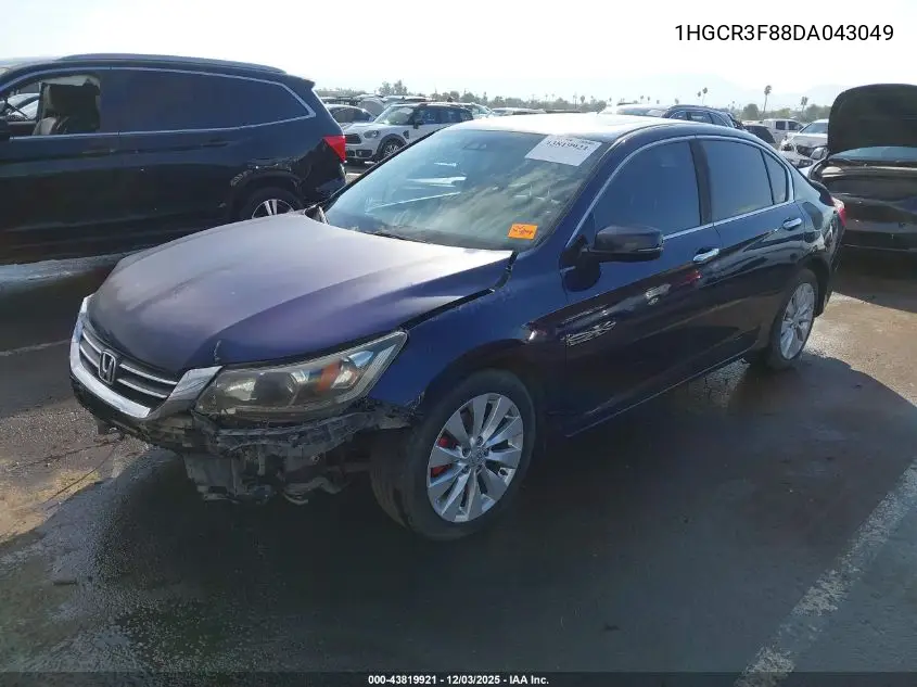 1HGCR3F88DA043049 2013 Honda Accord Ex-L V-6
