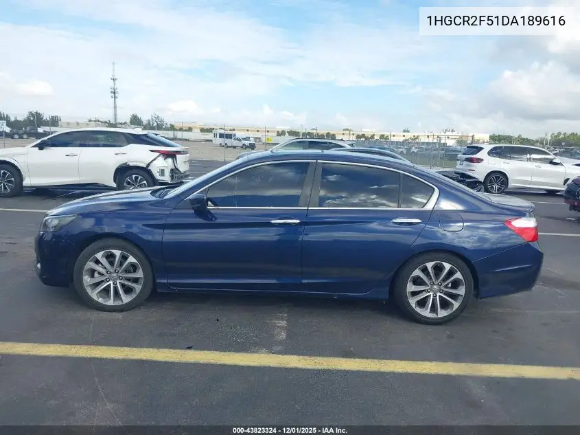 1HGCR2F51DA189616 2013 Honda Accord Sport