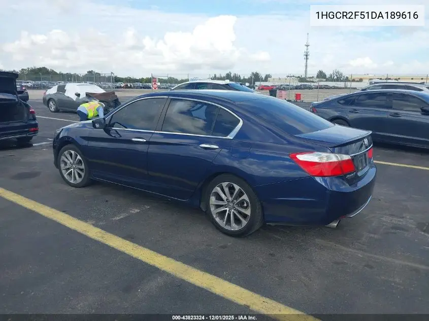 1HGCR2F51DA189616 2013 Honda Accord Sport