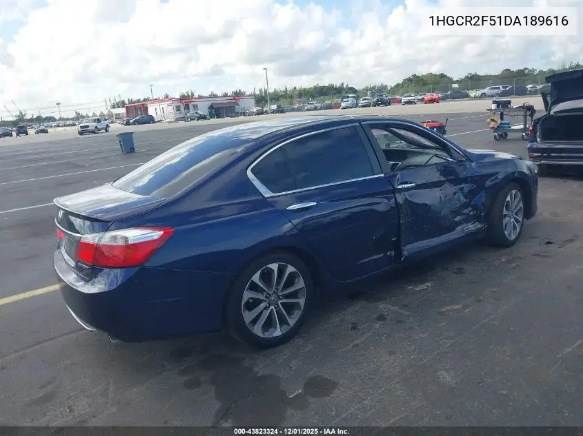 1HGCR2F51DA189616 2013 Honda Accord Sport