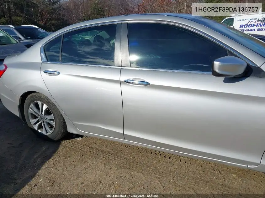 1HGCR2F39DA136757 2013 Honda Accord Lx