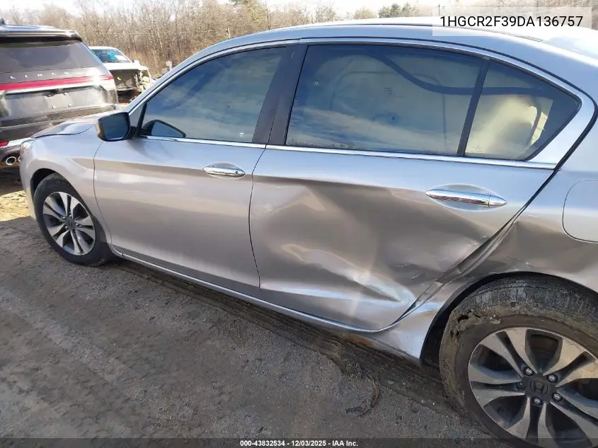 1HGCR2F39DA136757 2013 Honda Accord Lx