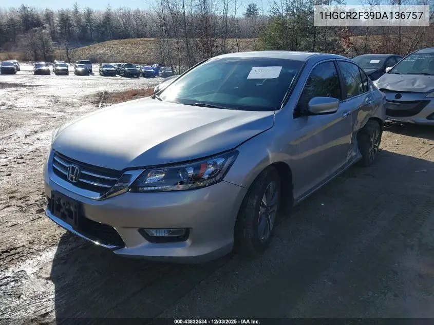 1HGCR2F39DA136757 2013 Honda Accord Lx