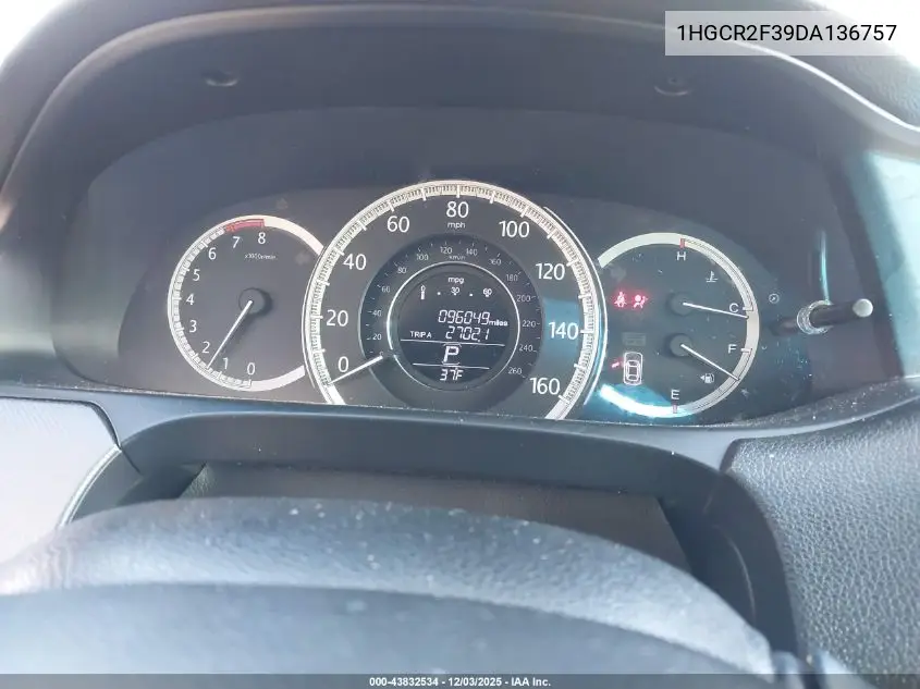 1HGCR2F39DA136757 2013 Honda Accord Lx