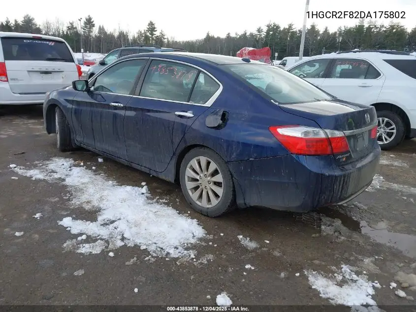 1HGCR2F82DA175802 2013 Honda Accord Sdn Ex-L
