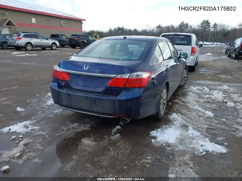 1HGCR2F82DA175802 2013 Honda Accord Sdn Ex-L