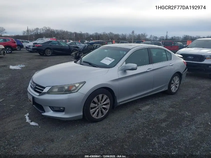 1HGCR2F77DA192974 2013 Honda Accord Ex