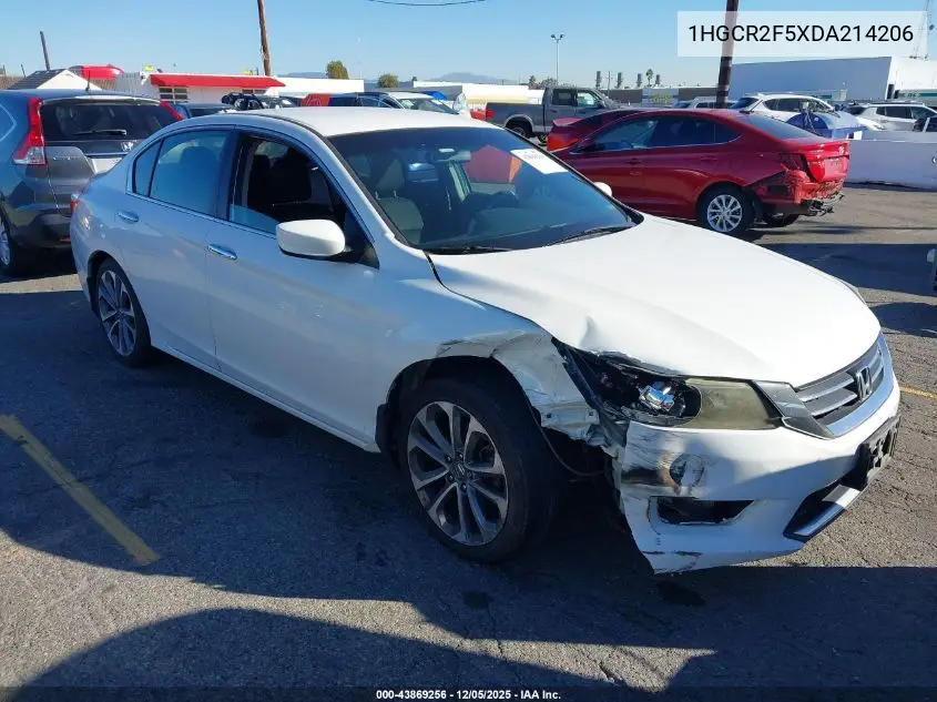 1HGCR2F5XDA214206 2013 Honda Accord Sport