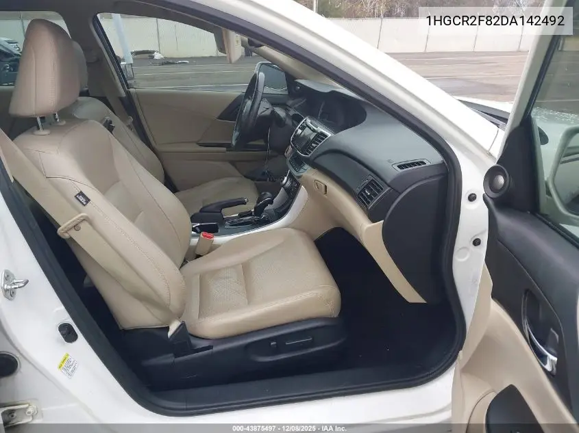 1HGCR2F82DA142492 2013 Honda Accord Sdn Ex-L