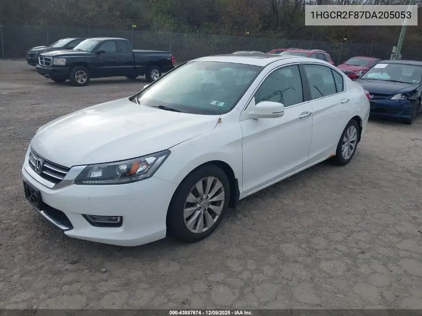 1HGCR2F87DA205053 2013 Honda Accord Sdn Ex-L