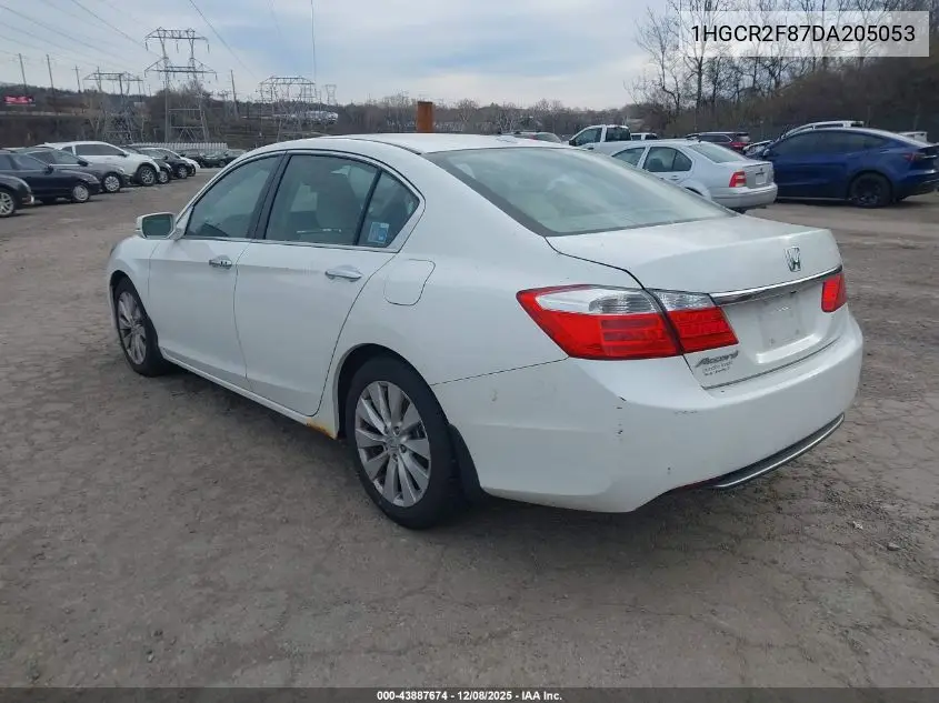 1HGCR2F87DA205053 2013 Honda Accord Sdn Ex-L
