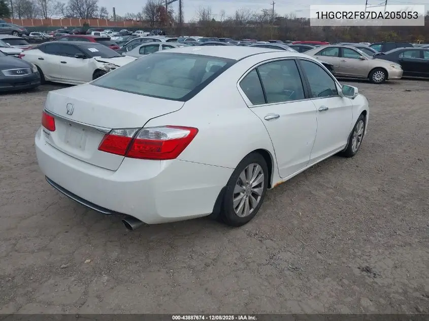 1HGCR2F87DA205053 2013 Honda Accord Sdn Ex-L