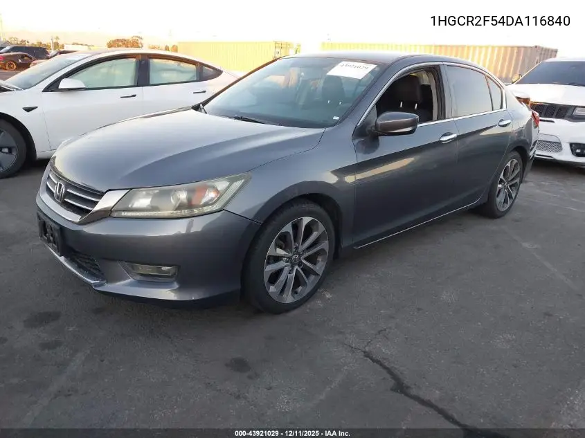 1HGCR2F54DA116840 2013 Honda Accord Sport
