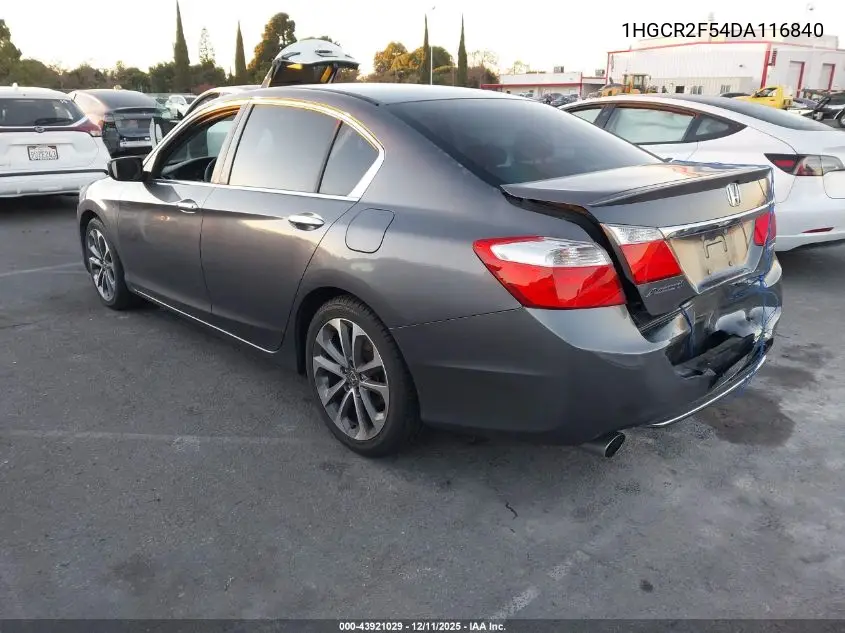 1HGCR2F54DA116840 2013 Honda Accord Sport