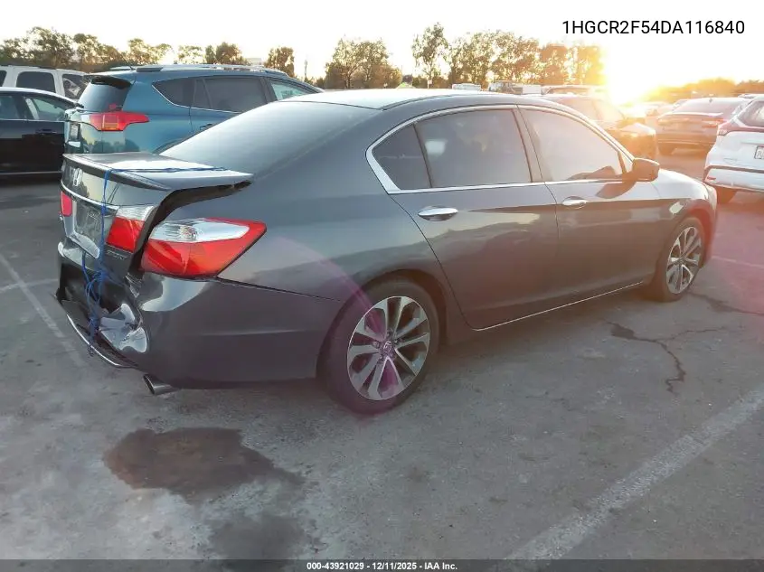 1HGCR2F54DA116840 2013 Honda Accord Sport