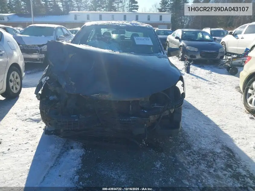 1HGCR2F39DA043107 2013 Honda Accord Lx