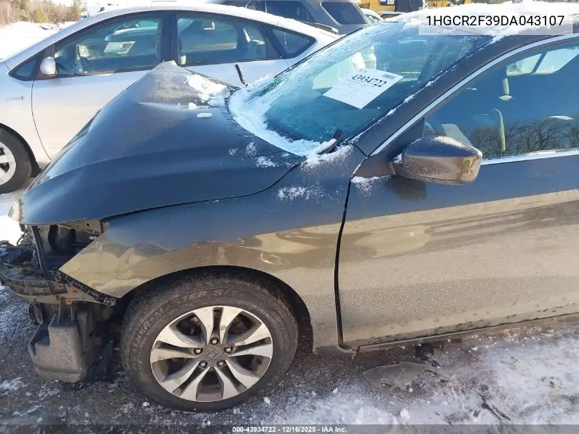 1HGCR2F39DA043107 2013 Honda Accord Lx
