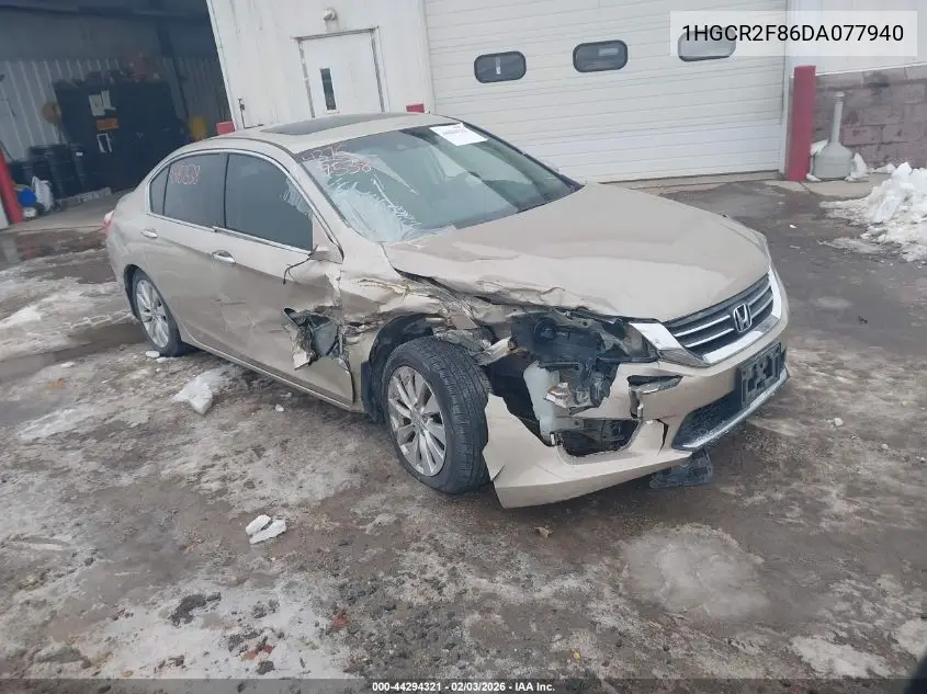 1HGCR2F86DA077940 2013 Honda Accord Sdn Ex-L