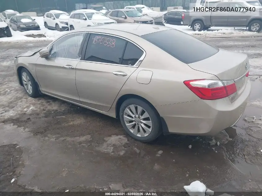 1HGCR2F86DA077940 2013 Honda Accord Sdn Ex-L