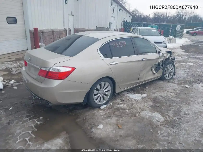 1HGCR2F86DA077940 2013 Honda Accord Sdn Ex-L
