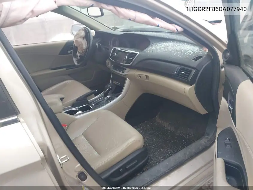 1HGCR2F86DA077940 2013 Honda Accord Sdn Ex-L