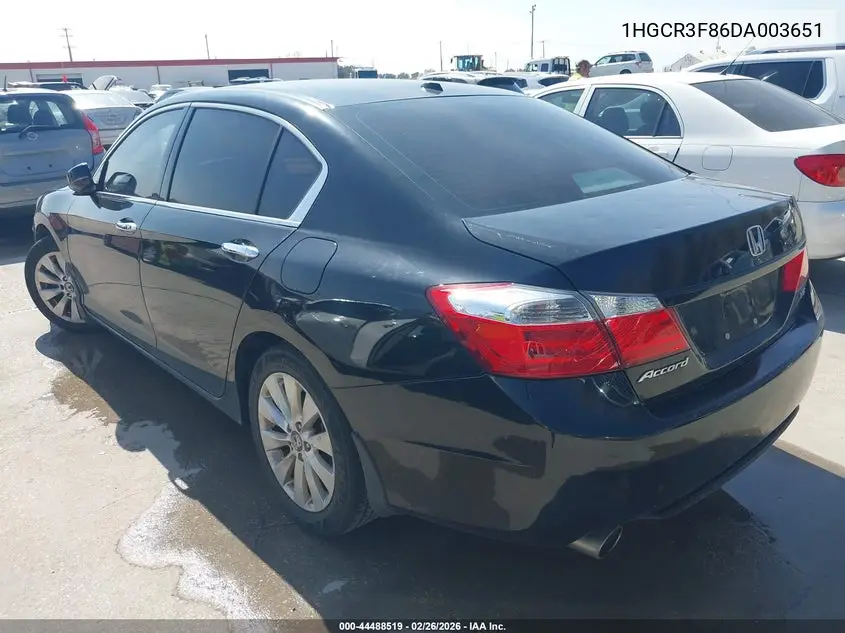 1HGCR3F86DA003651 2013 Honda Accord Ex-L V-6