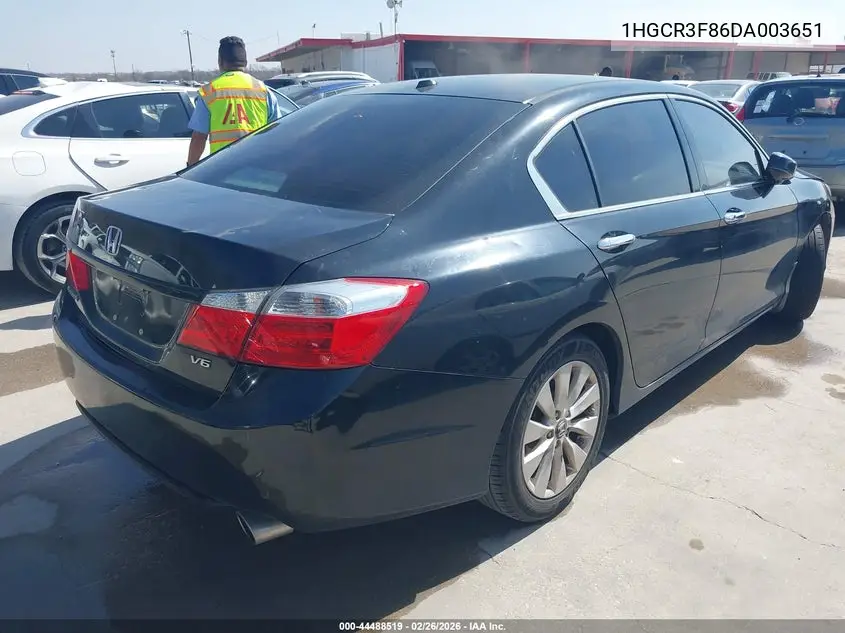 1HGCR3F86DA003651 2013 Honda Accord Ex-L V-6